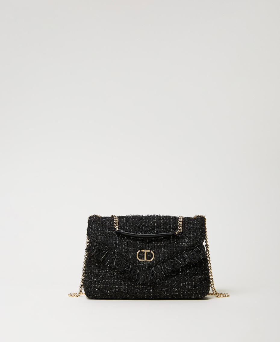 Borsa a tracolla ‘Dreamy’ in tweed Tweed Nero Donna 232TD8200_11077_01