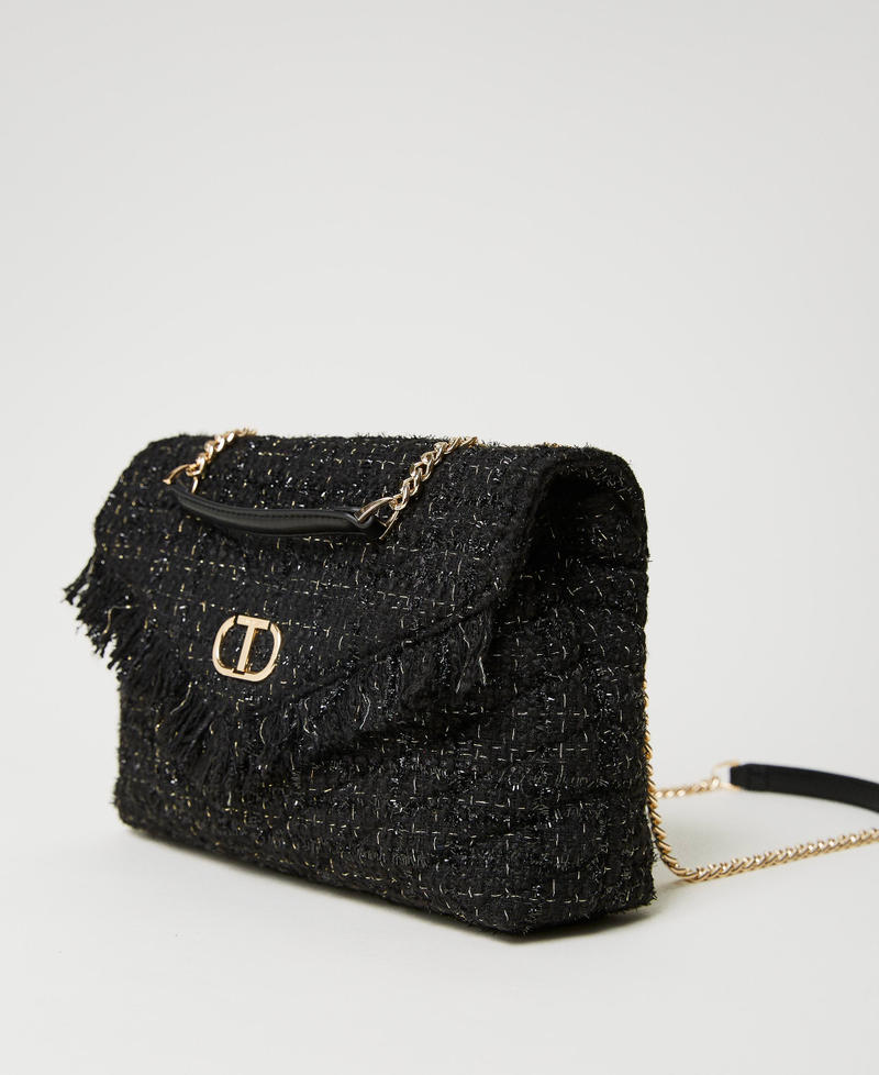Borsa a tracolla ‘Dreamy’ in tweed Tweed Nero Donna 232TD8200_11077_02