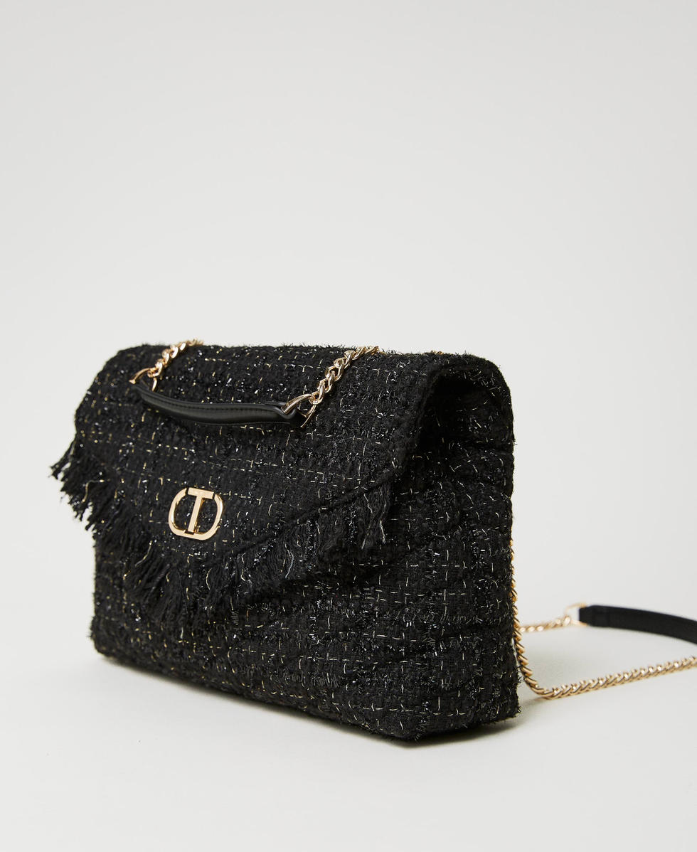 Sac bandouli re Dreamy en tweed Femme Noir TWINSET Milano