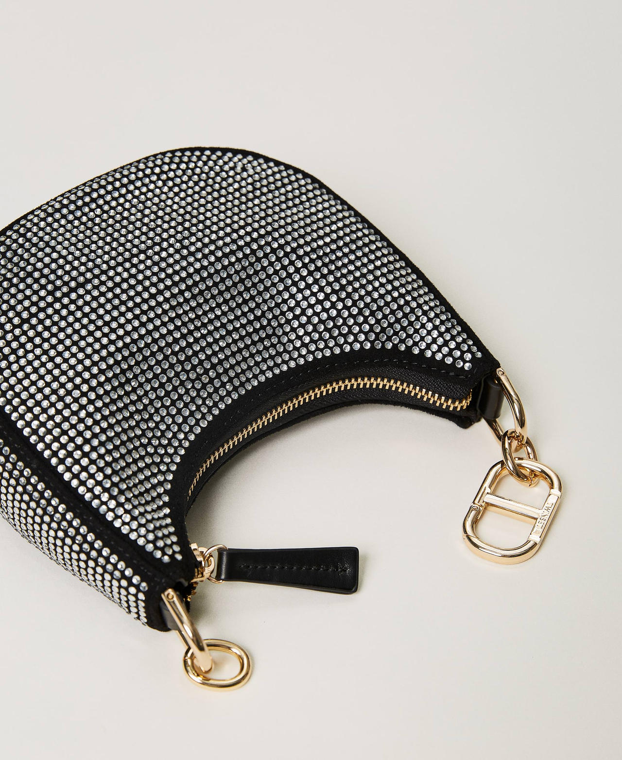 Sac de soir&eacute;e &laquo;&nbsp;Mini Croissant&nbsp;&raquo; avec strass Noir Femme 232TD8210_00006_03