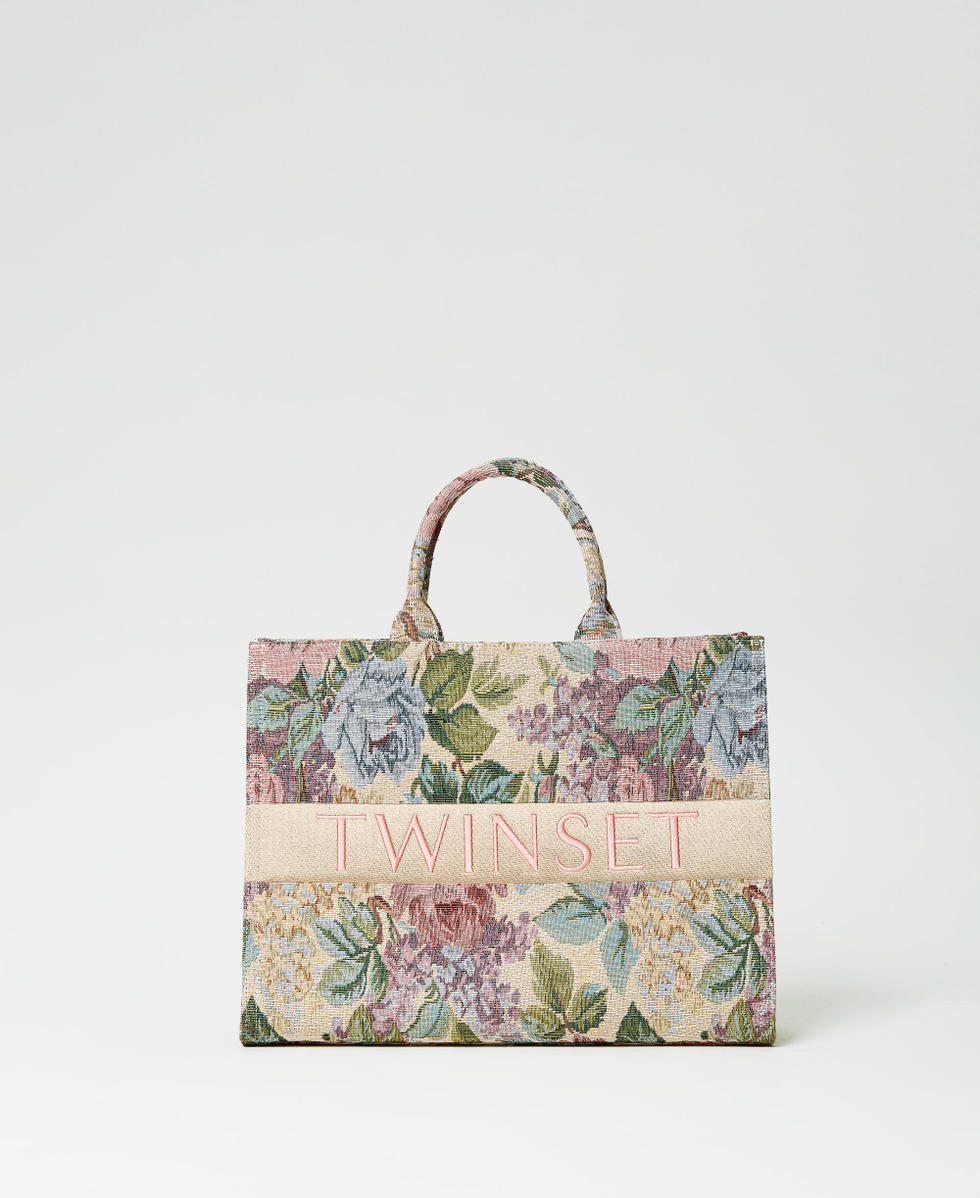 &lsquo;Victoria&rsquo; jacquard floral shopper