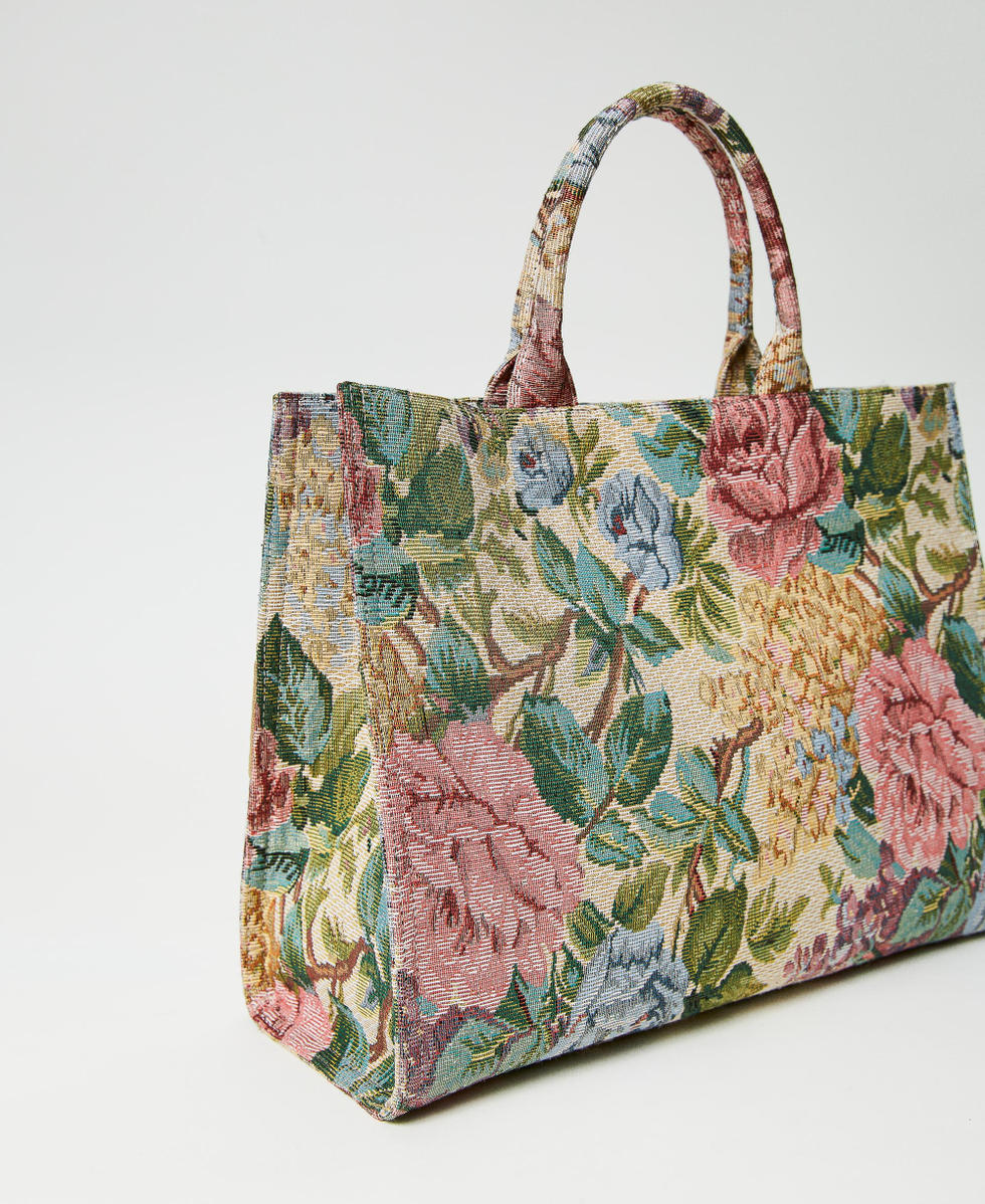 &lsquo;Victoria&rsquo; jacquard floral shopper