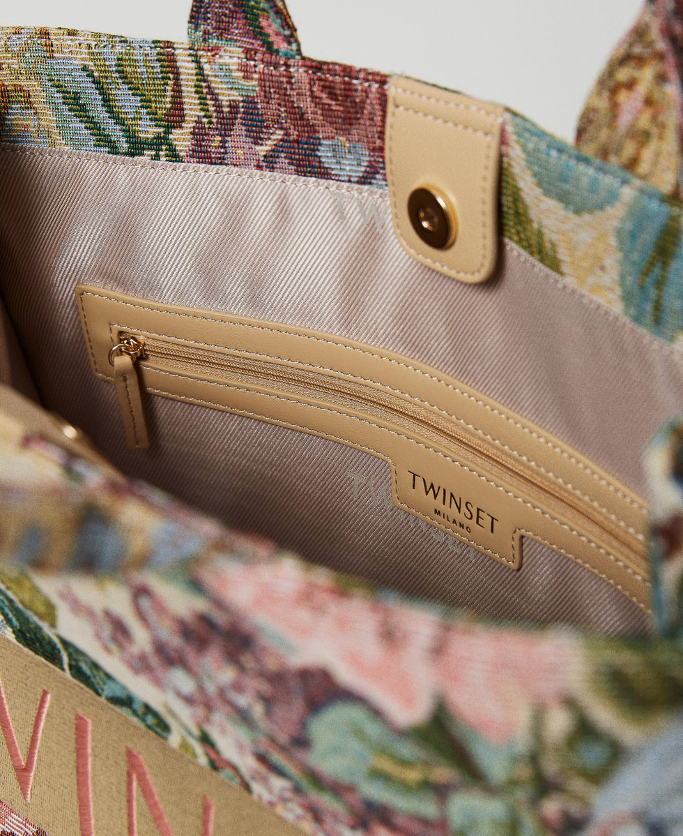 &lsquo;Victoria&rsquo; jacquard floral shopper