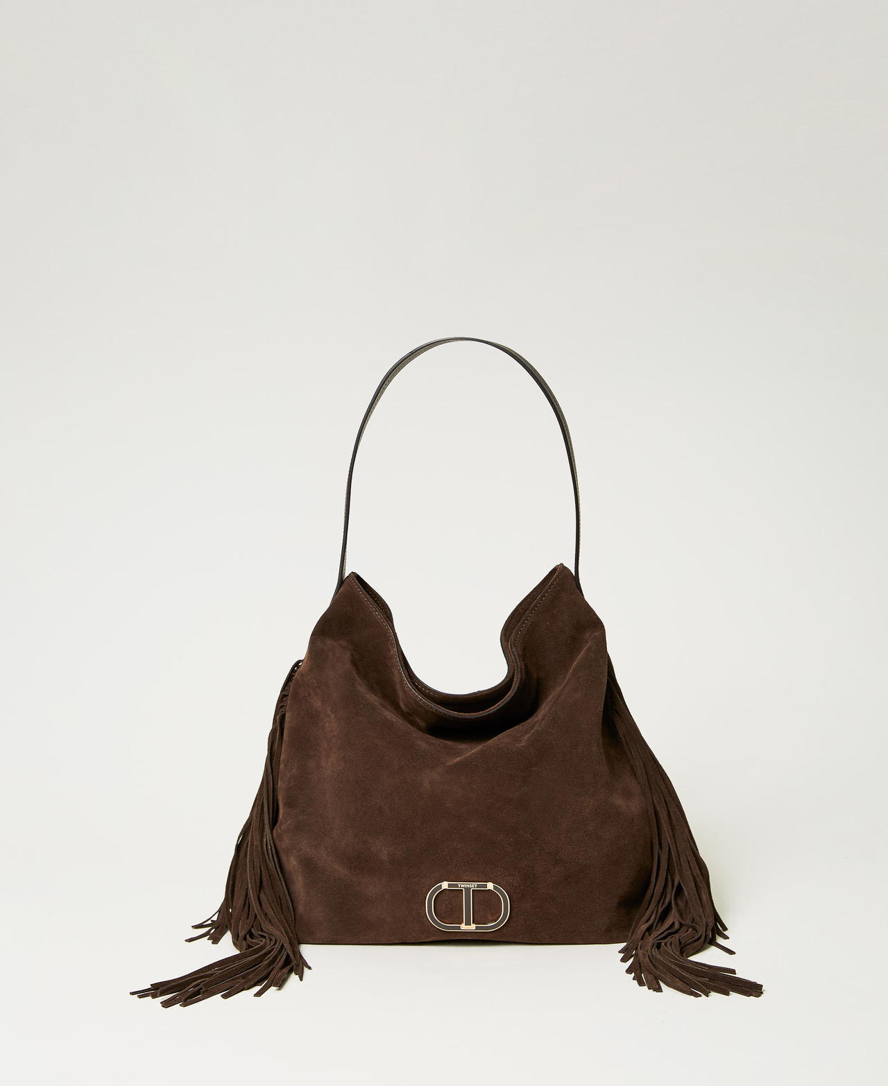 Borsa hobo Melrose in pelle con frange Donna Viola TWINSET Milano