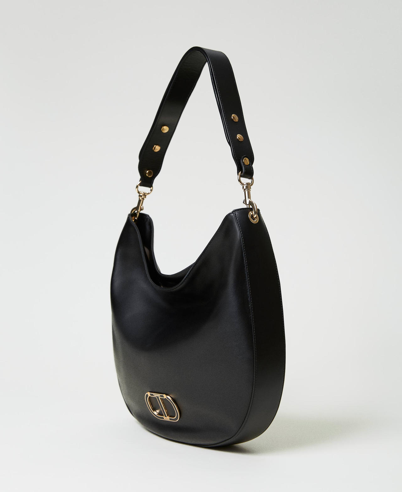 Hobotasche „Banjo Bag“ aus Leder Schwarz Frau 232TD8260_00006_02