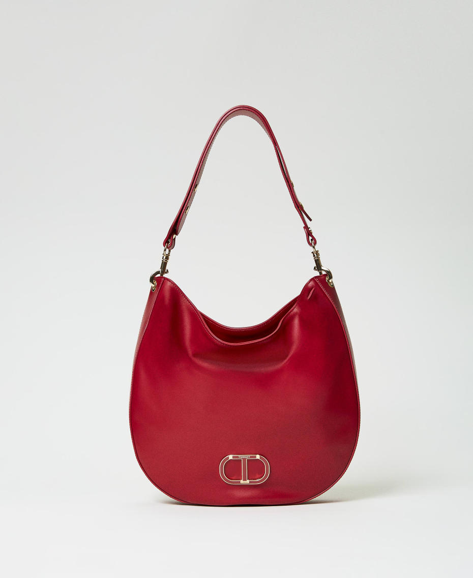 Hobotasche „Banjo Bag“ aus Leder Feuerrot Frau 232TD8260_04231_01