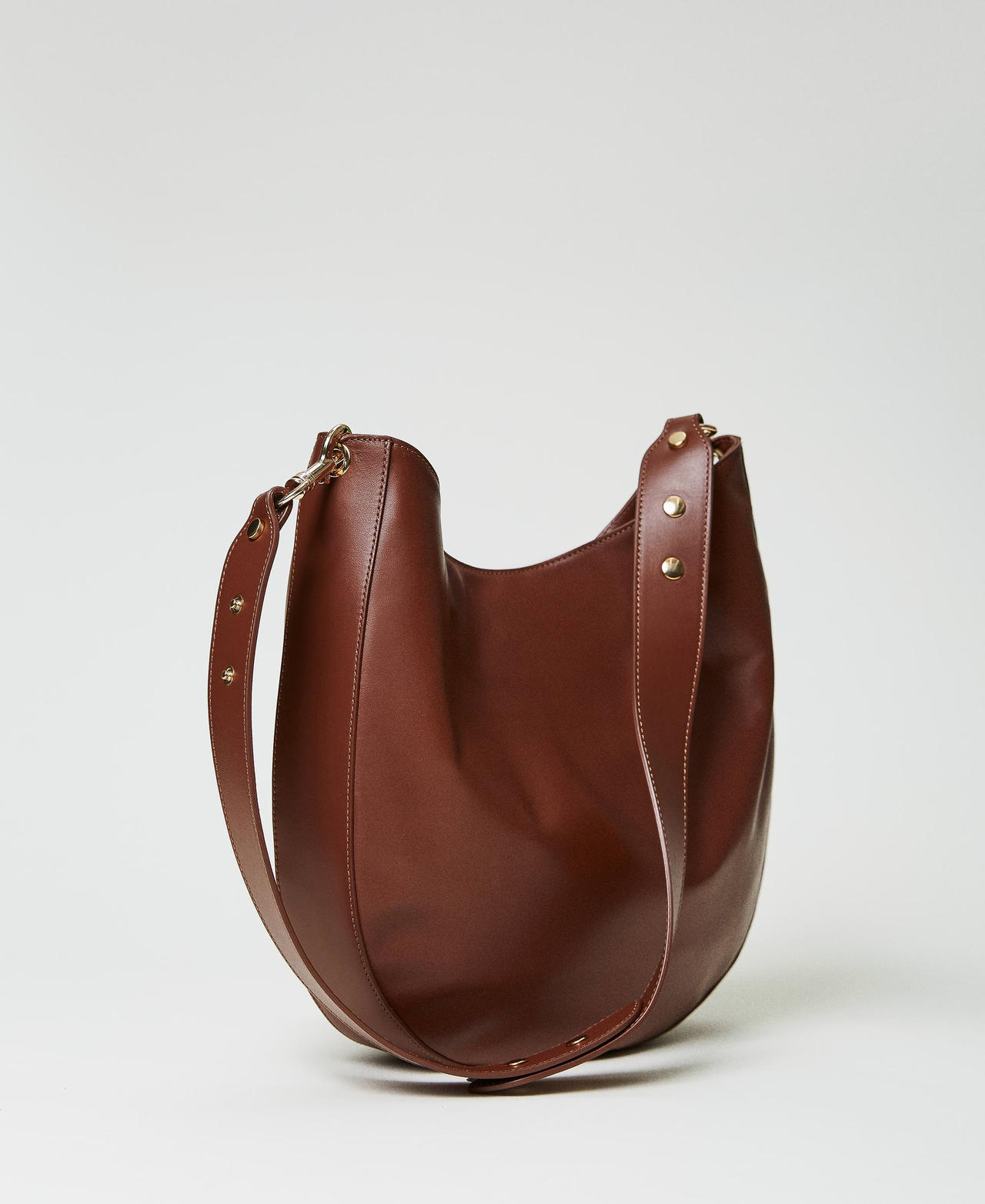 Dark brown hotsell leather hobo bag