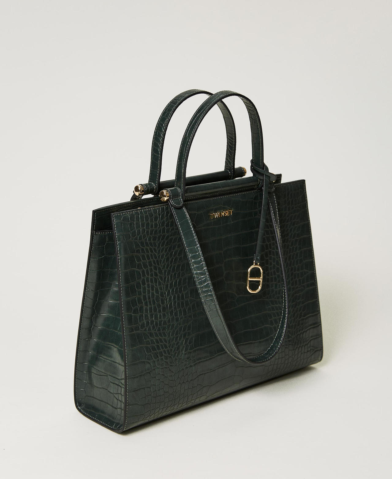 Large 'Mademoiselle' shopper Dark Green Woman 232TD8310-02