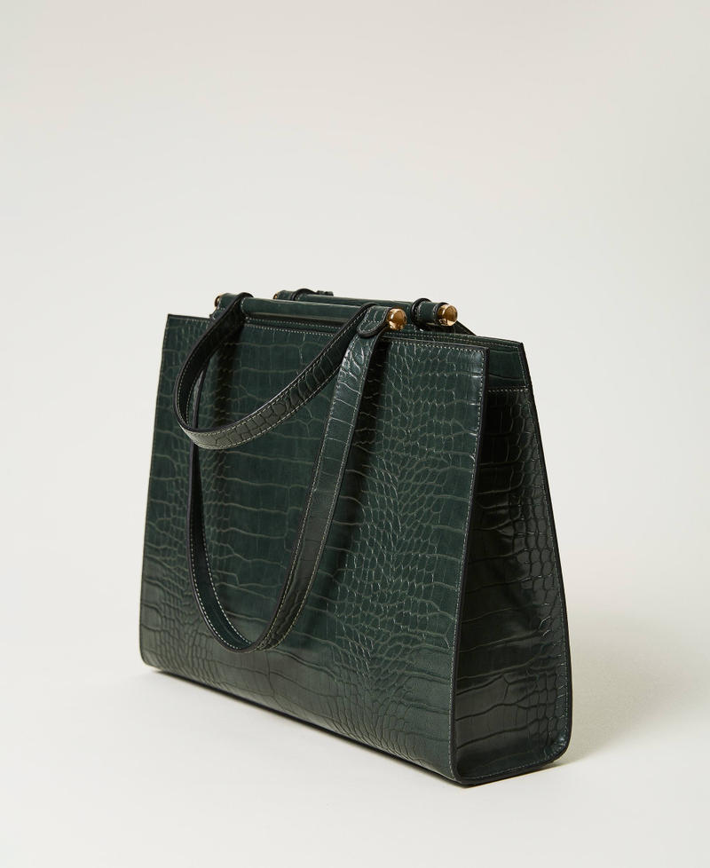 Large 'Mademoiselle' shopper Dark Green Woman 232TD8310_00521_03
