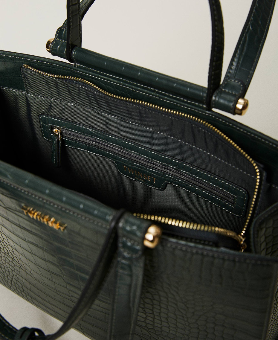 Large 'Mademoiselle' shopper Dark Green Woman 232TD8310_00521_04