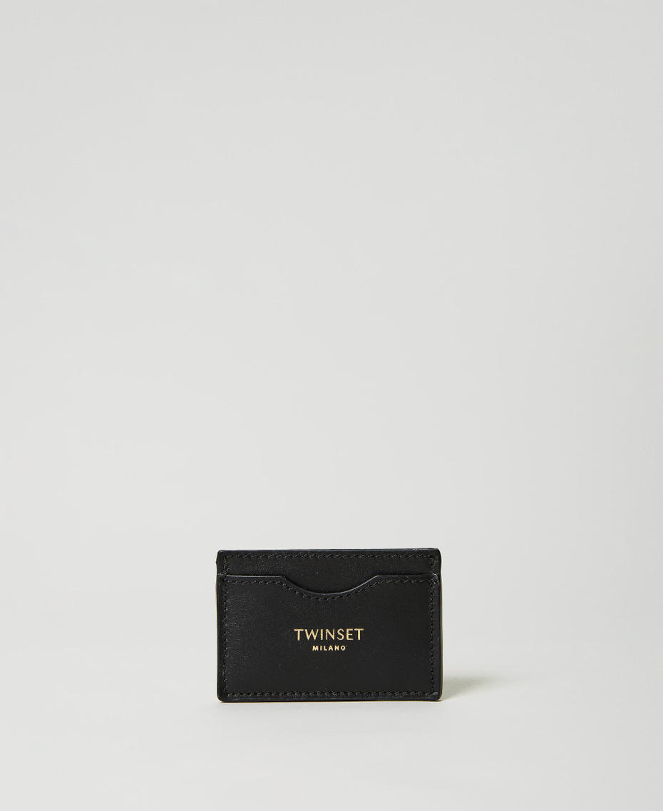 Flat leather card holder Black Woman 232TD8341_00006_01