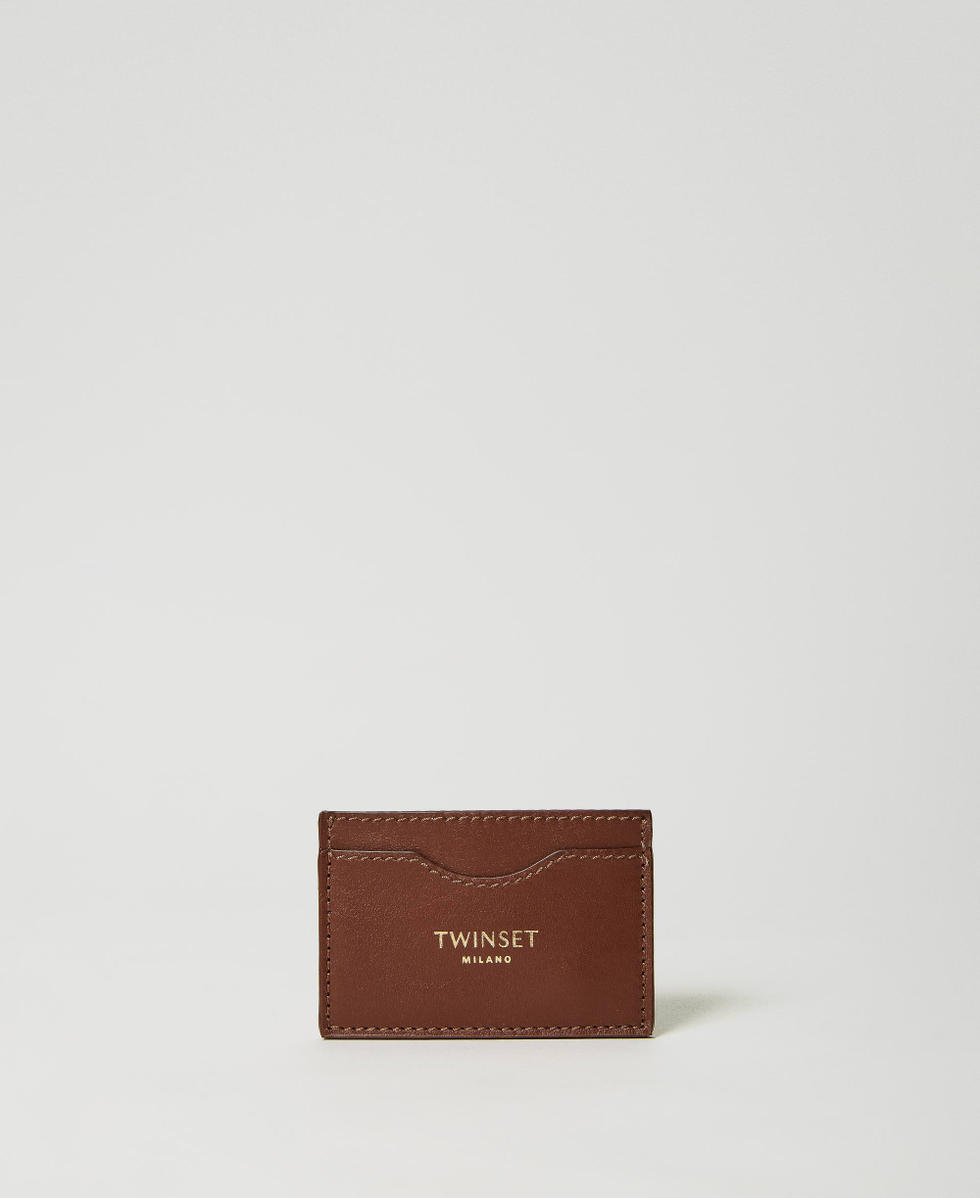Porte-cartes plat en cuir