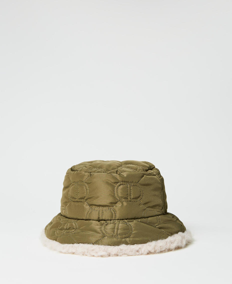 Quilted fisherman's hat with Oval T "Olive" Green Woman 232TO5081-01