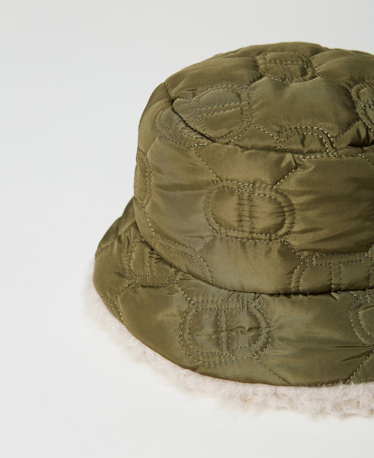 Quilted fisherman's hat with Oval T "Olive" Green Woman 232TO5081-02