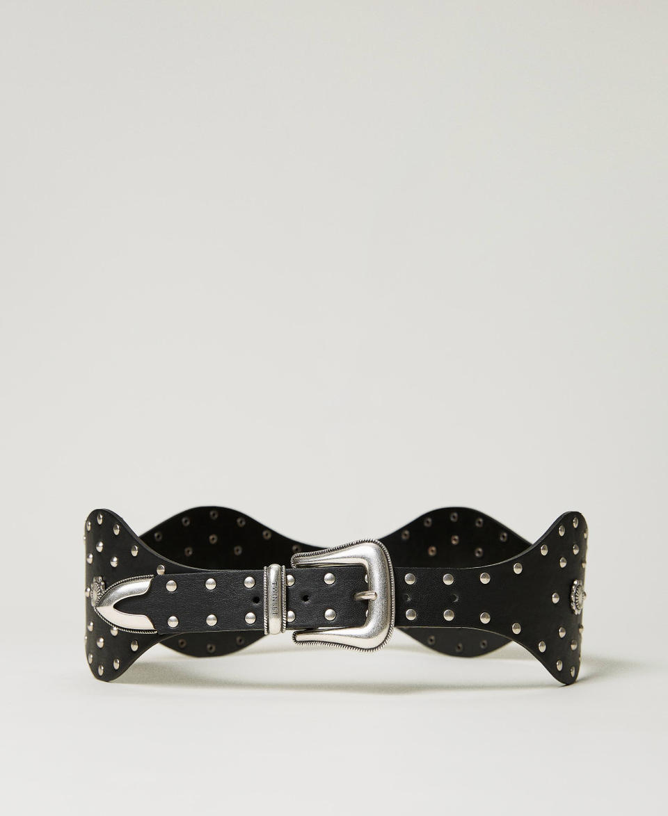 Belt with studs and rivets Black Woman 232TO5150_00006_01