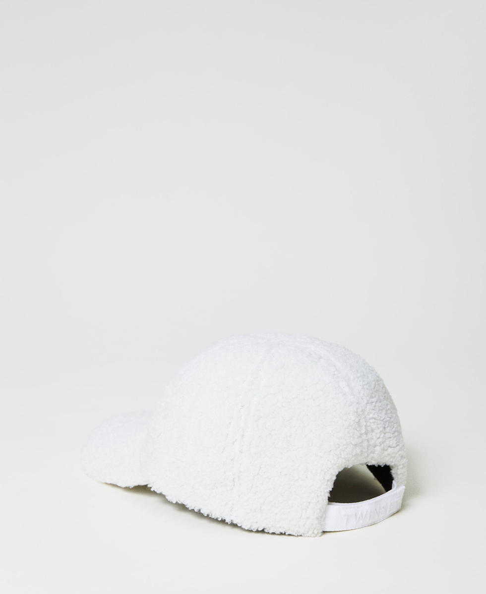 Faux fur baseball cap Woman White TWINSET Milano