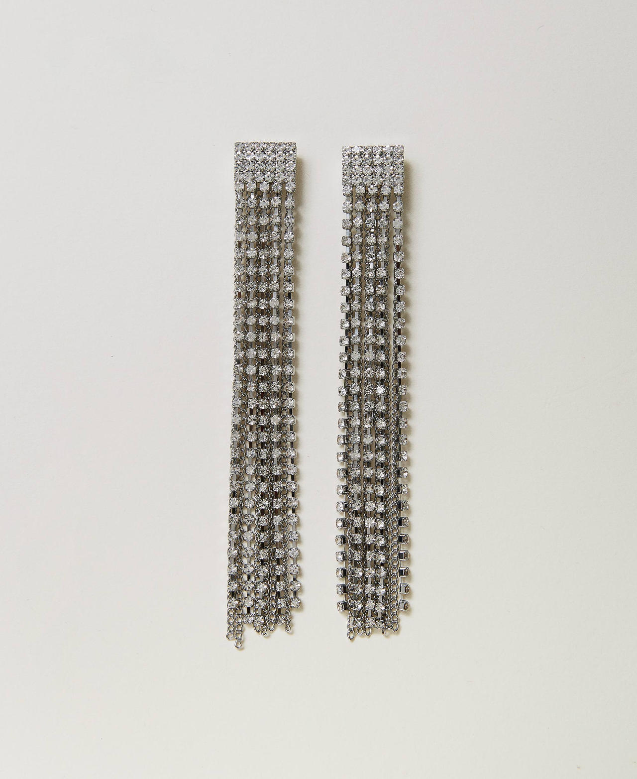 Boucles d'oreilles avec franges strassées