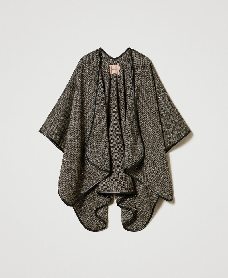 Chevron poncho with sequins