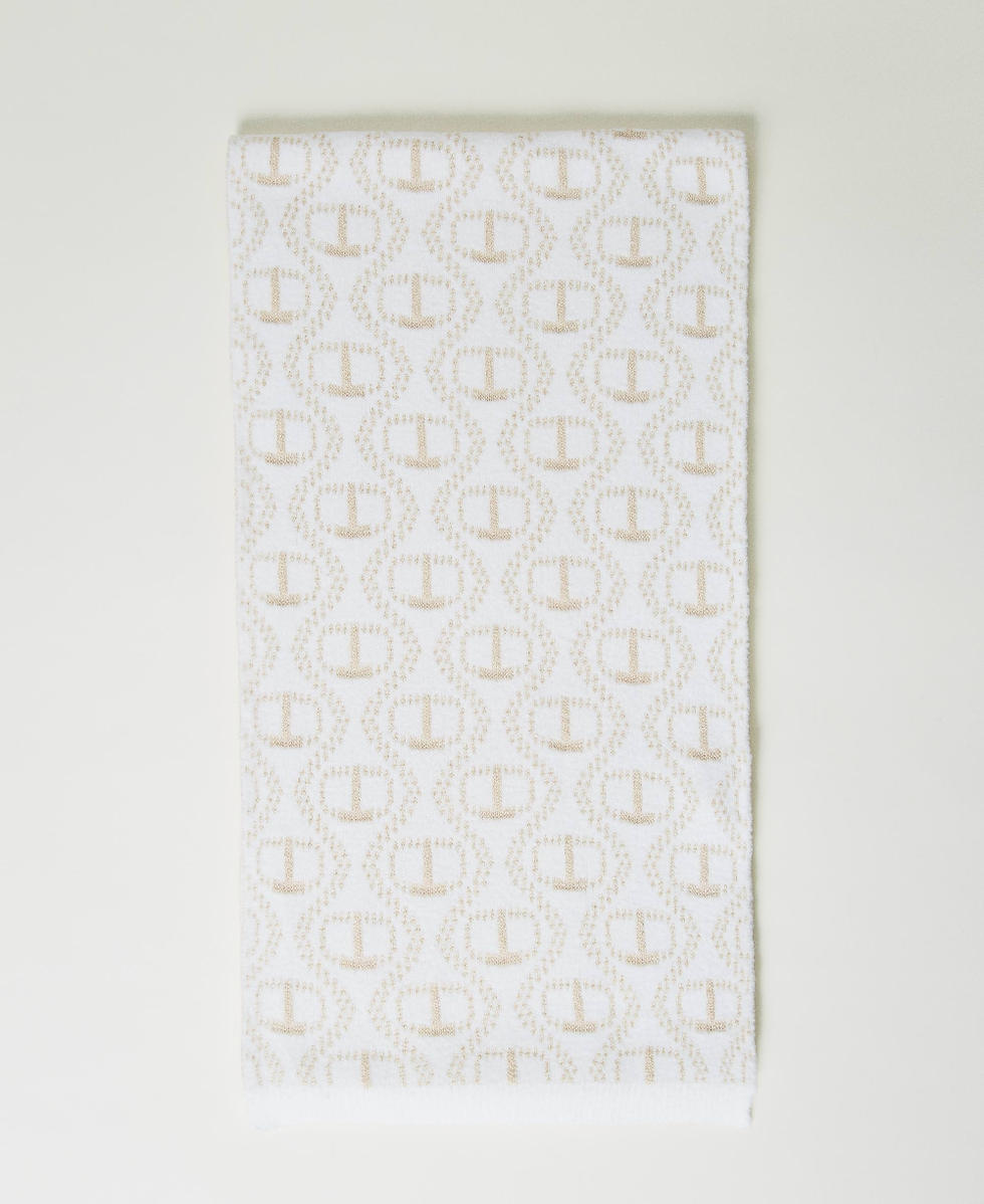Angora blend stole with Oval T