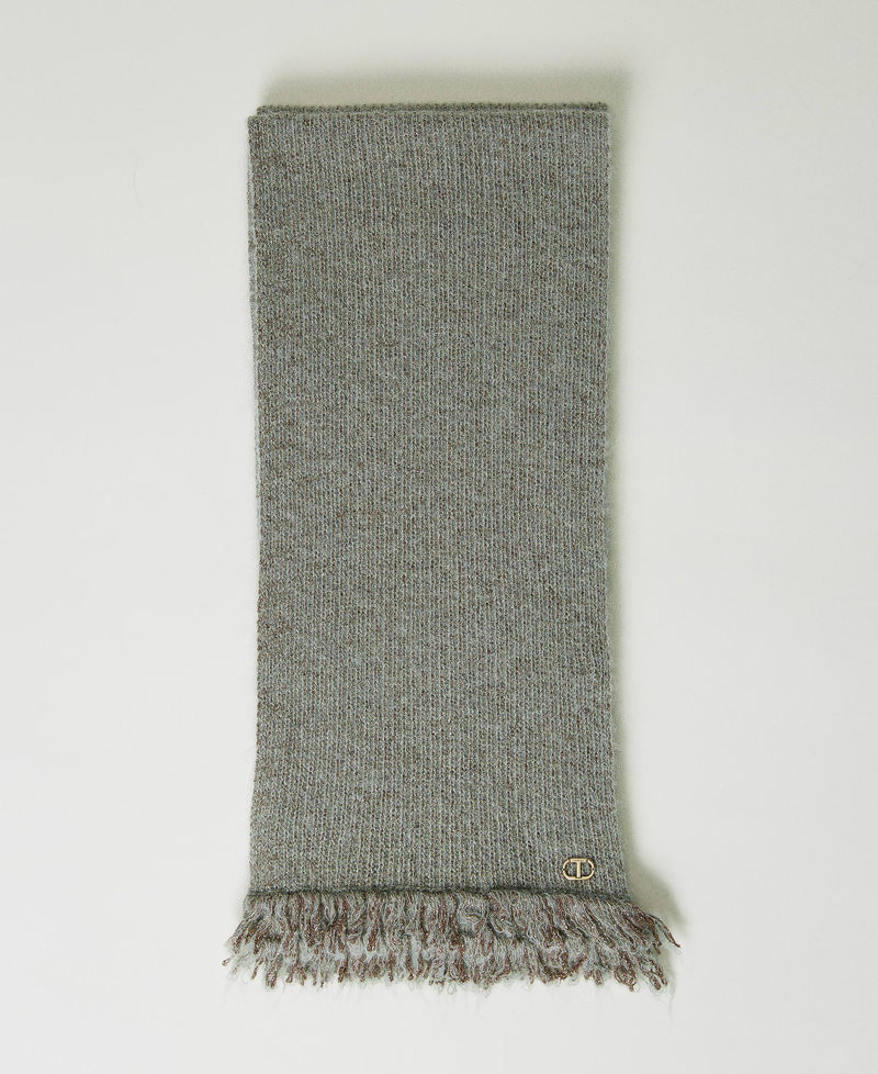 Écharpe en mohair mélangé avec franges