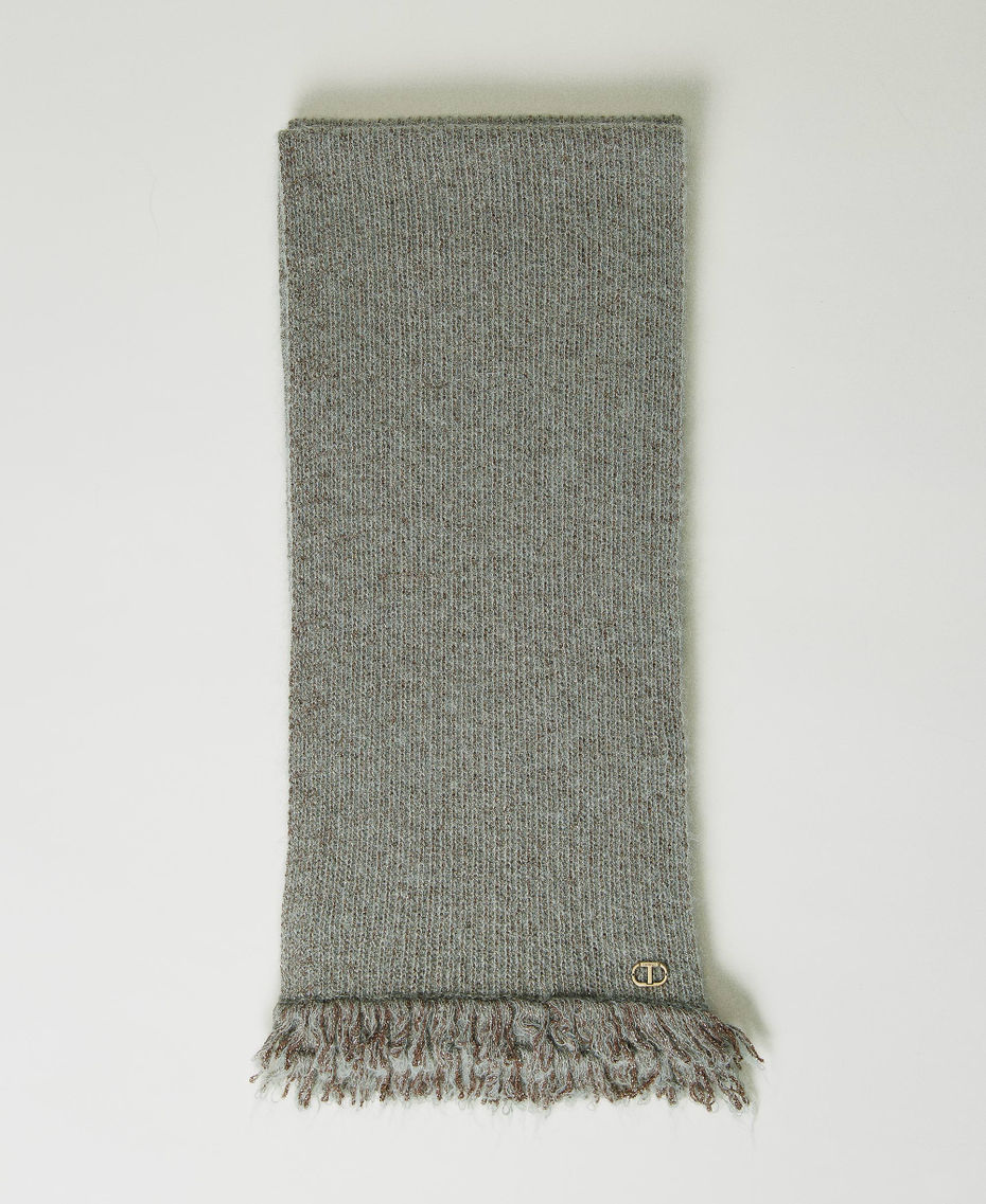 Écharpe en mohair mélangé avec franges