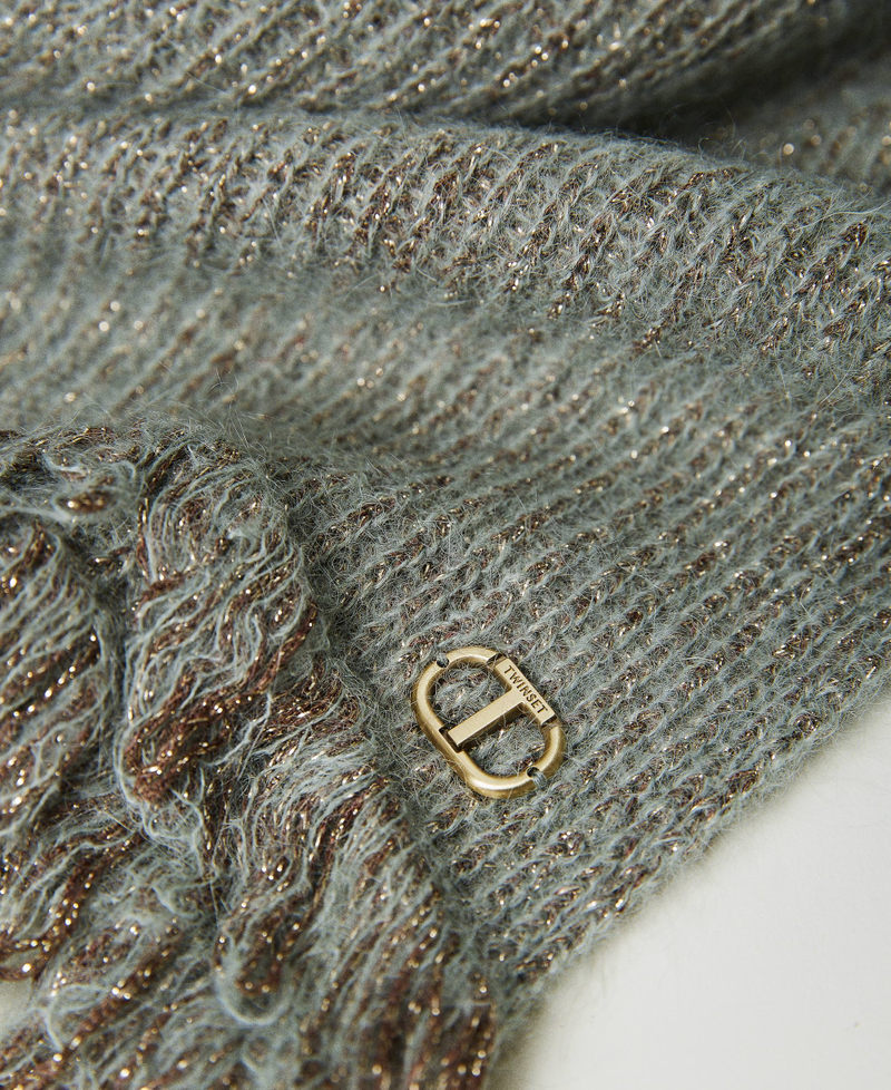 Écharpe en mohair mélangé avec franges