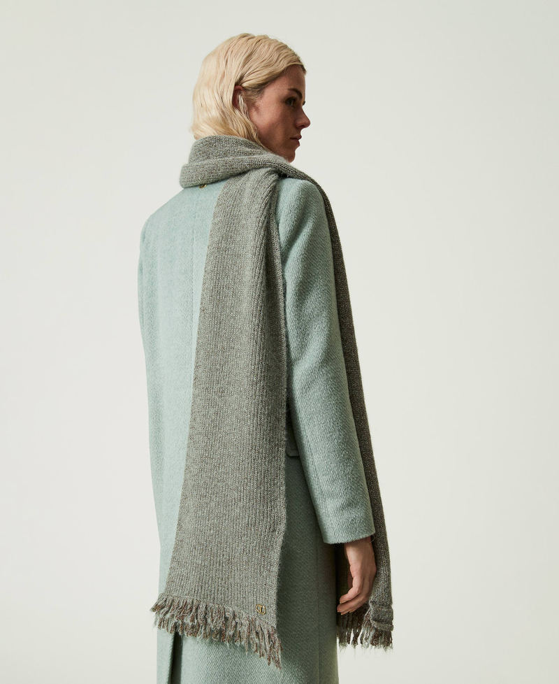 Écharpe en mohair mélangé avec franges