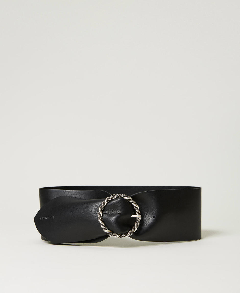 Sash belt with braided buckle