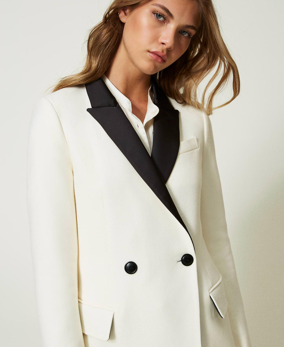 Wool blend coat Woman Black TWINSET Milano