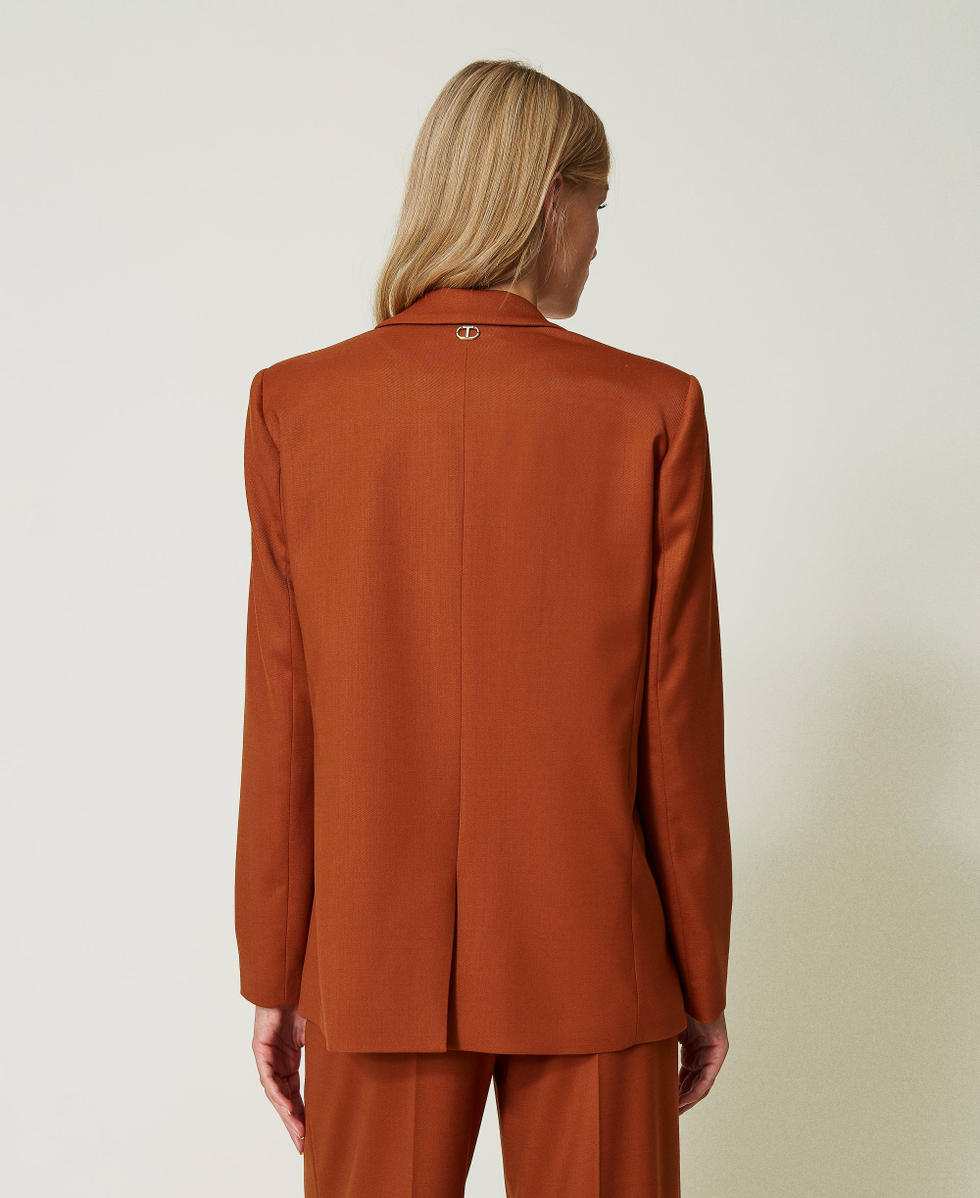 Chaqueta blazer de lana mixta
