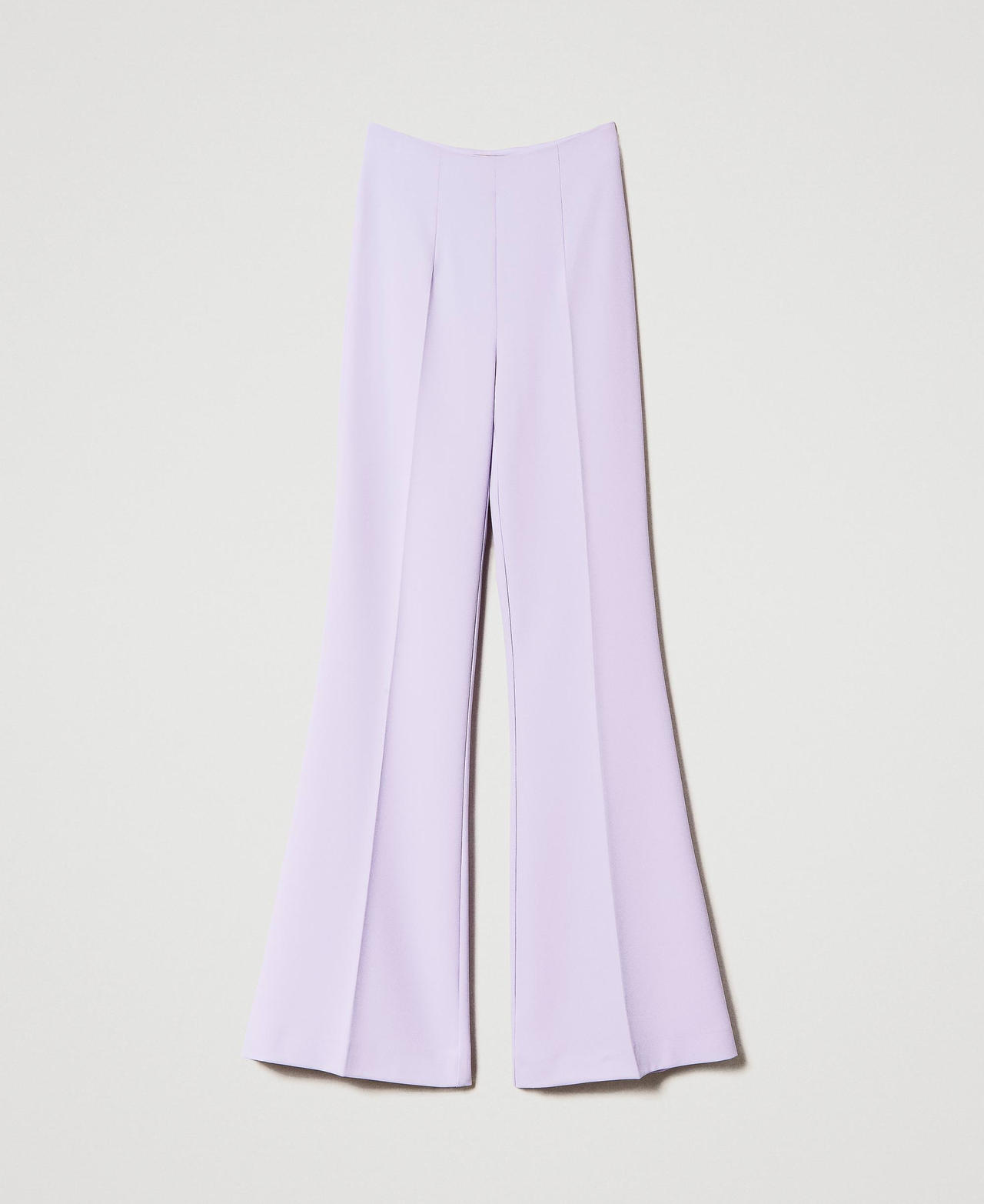 Pantalon évasé avec crêpe cady