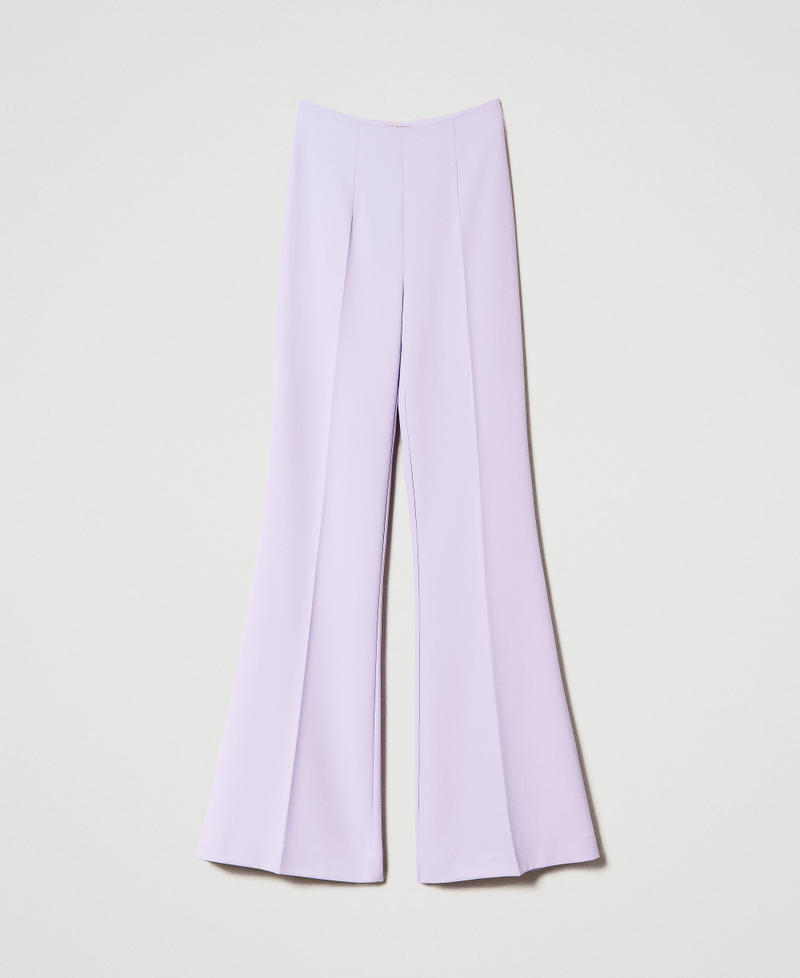 Расклешенные брюки из крепа-кади Фиолетовый "Лаванда" женщина 232TP2053-0S