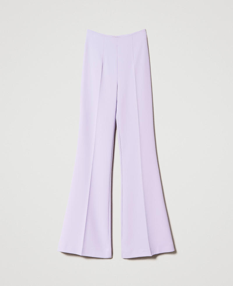 Pantalon évasé avec crêpe cady