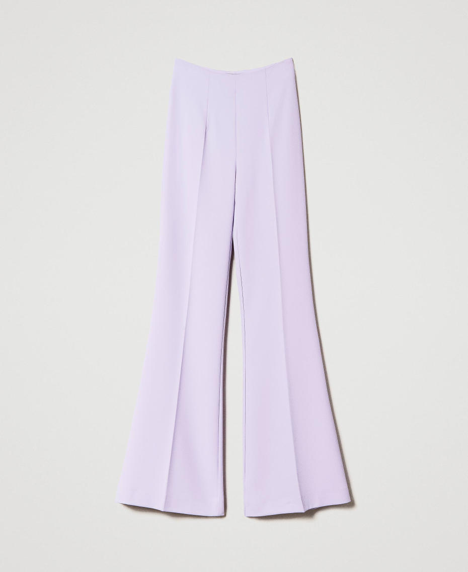 Flared cady crêpe trousers "Lavendula” Purple Woman 232TP2053-0S