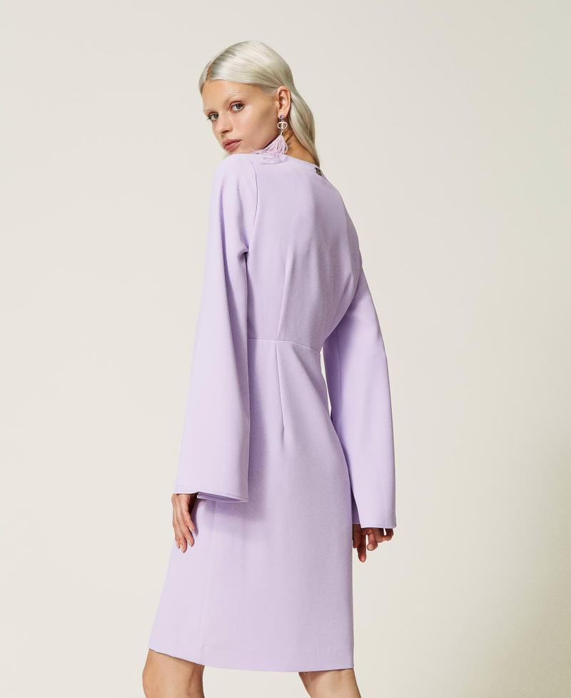 Короткое платье из крепа-кади Фиолетовый "Лаванда" женщина 232TP2055-03