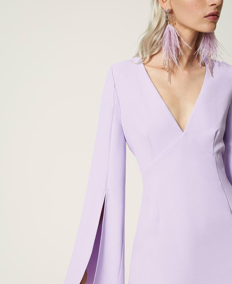 Short cady crêpe dress