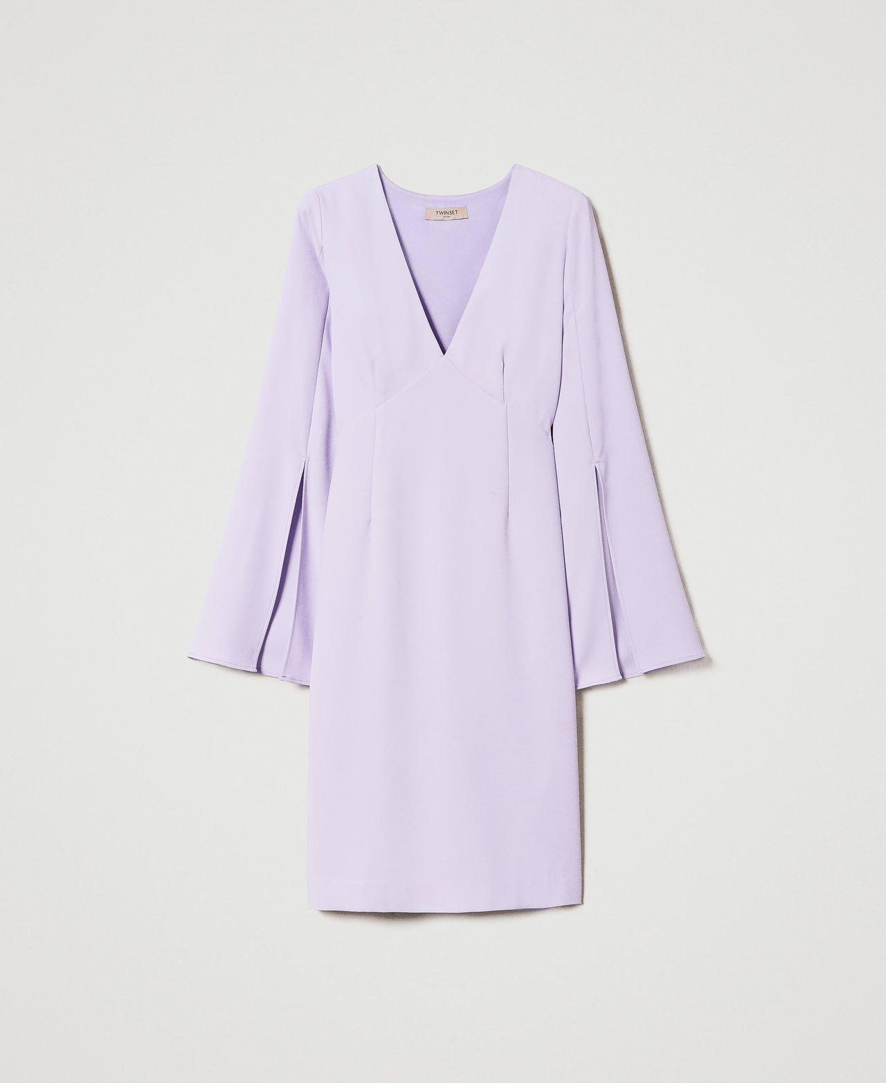 Short cady crêpe dress