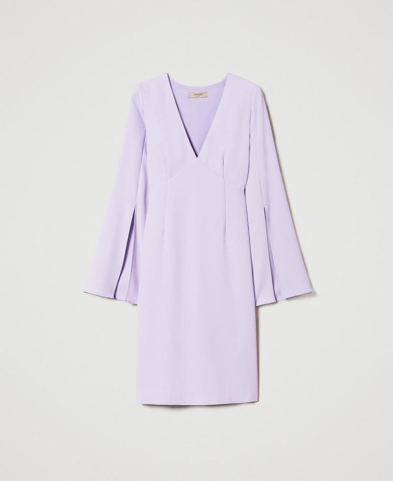 Short cady crêpe dress