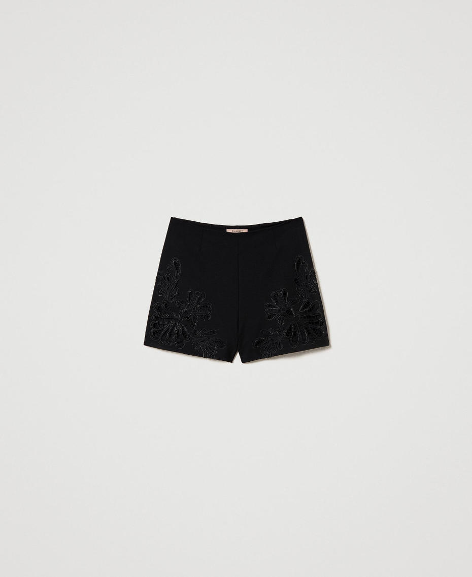 Shorts with handmade embroidery