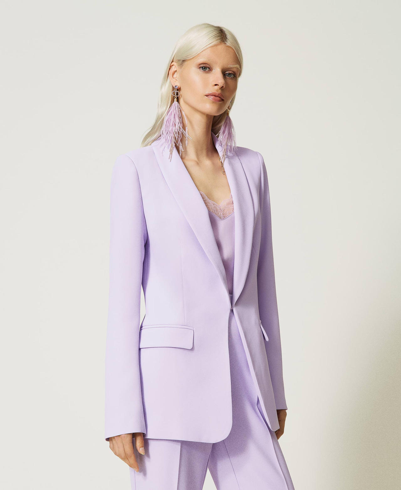 Blazer en cr&ecirc;pe cady