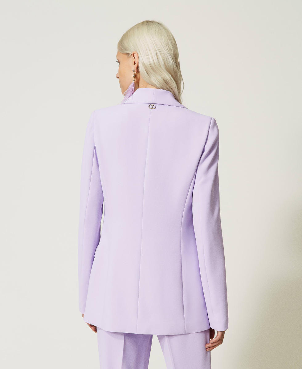 Blazer en cr pe cady Femme Violet TWINSET Milano