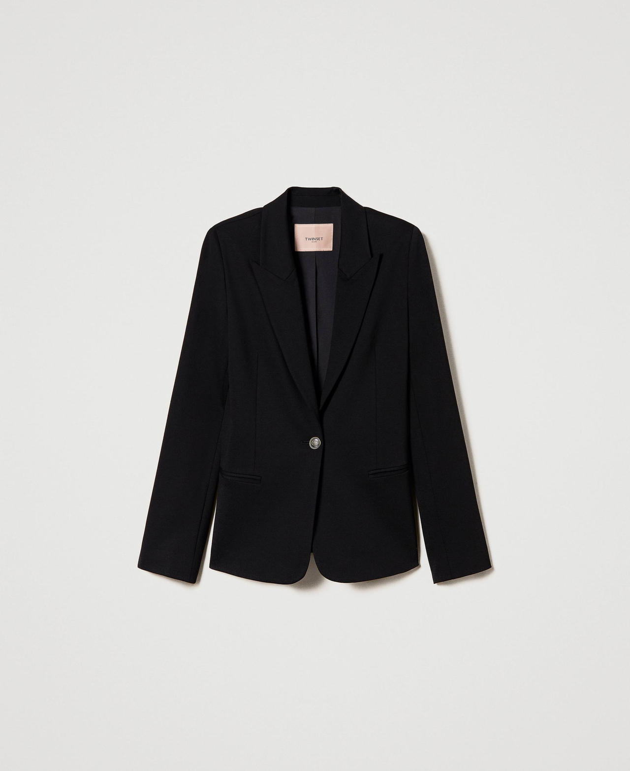Blazer with logo buttons Black Woman 232TP2089_00006_0S