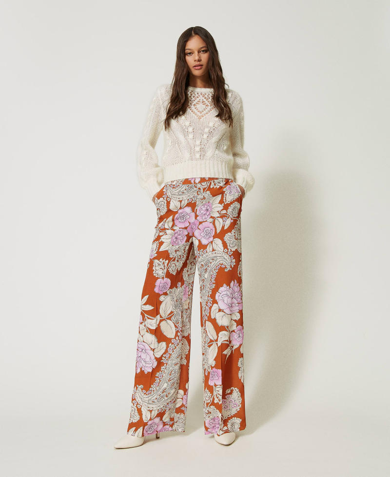 Pantalon palazzo imprimé