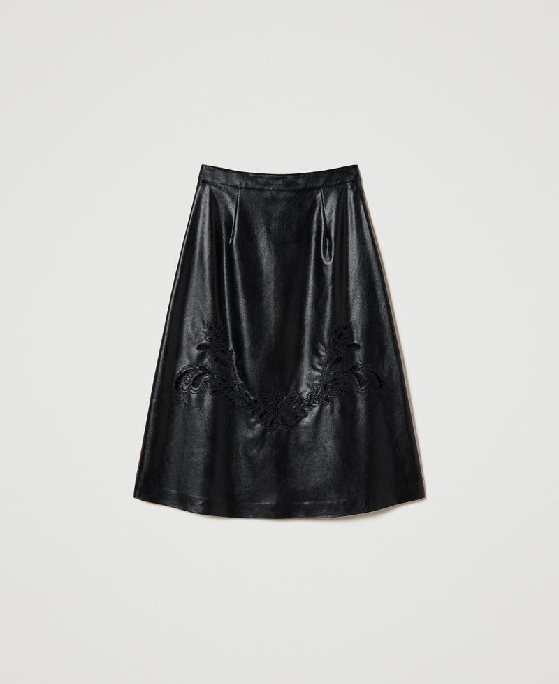 Midi skirt with handmade embroideries