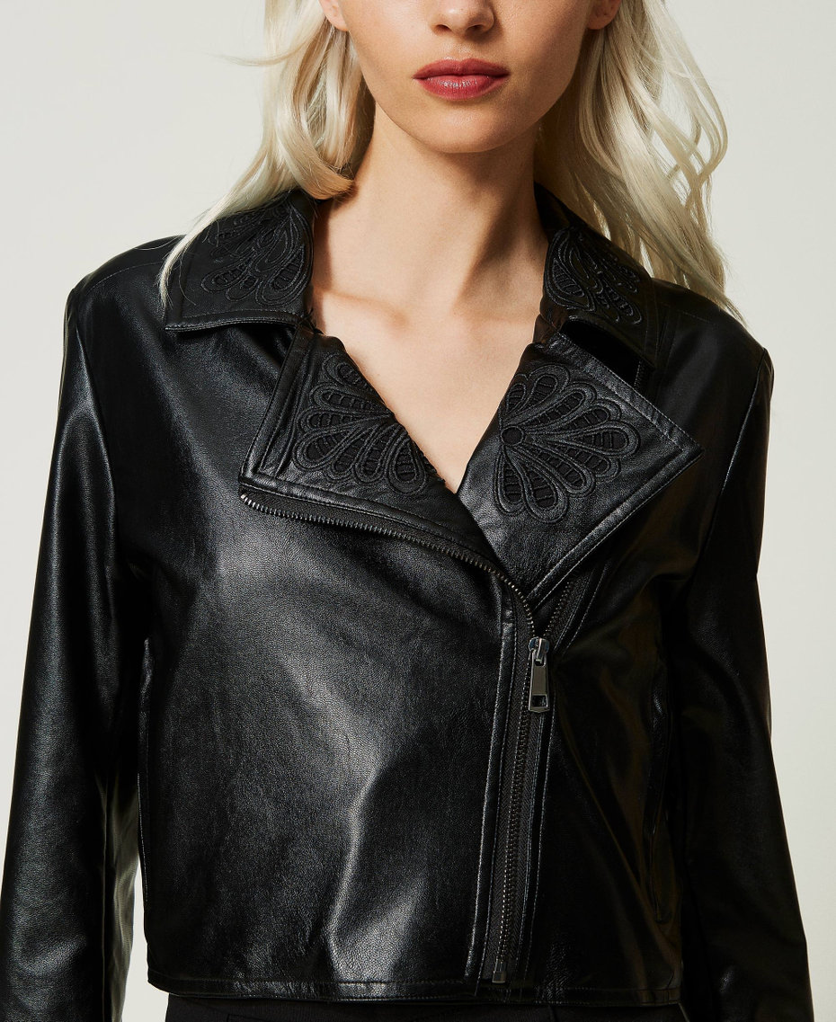 Sheer Mesh Top da donna sexy in pizzo a rete trasparente a maniche corte, Nero , M