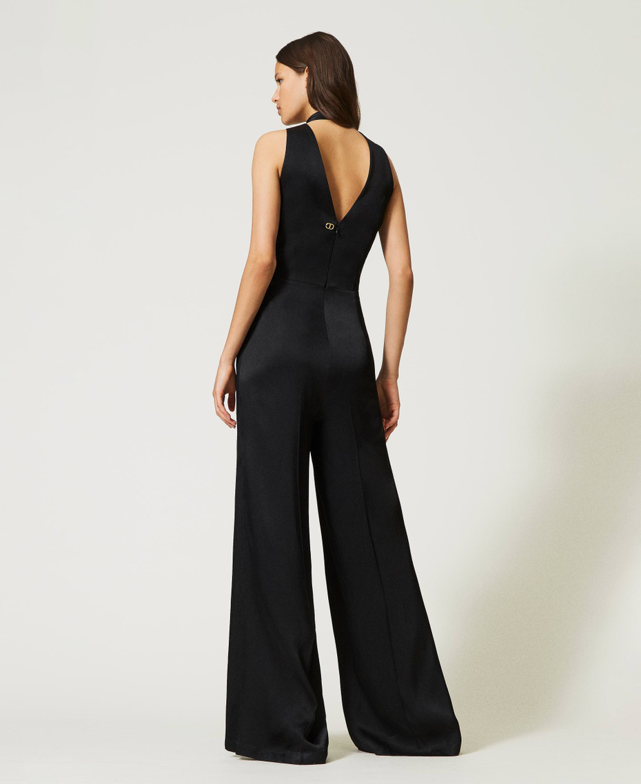 Tuta Intera Da Donna In Raso Lucido, Maniche Corte, Body Stile Catsuit - Clubwear