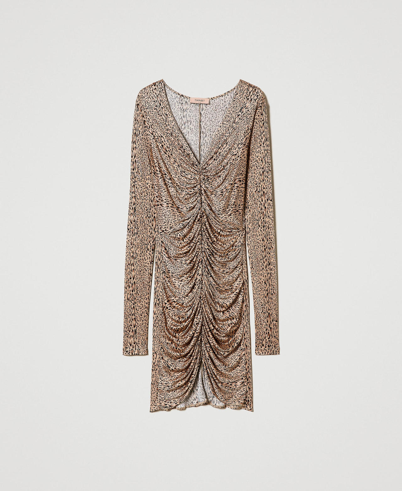 Short dress with animal print