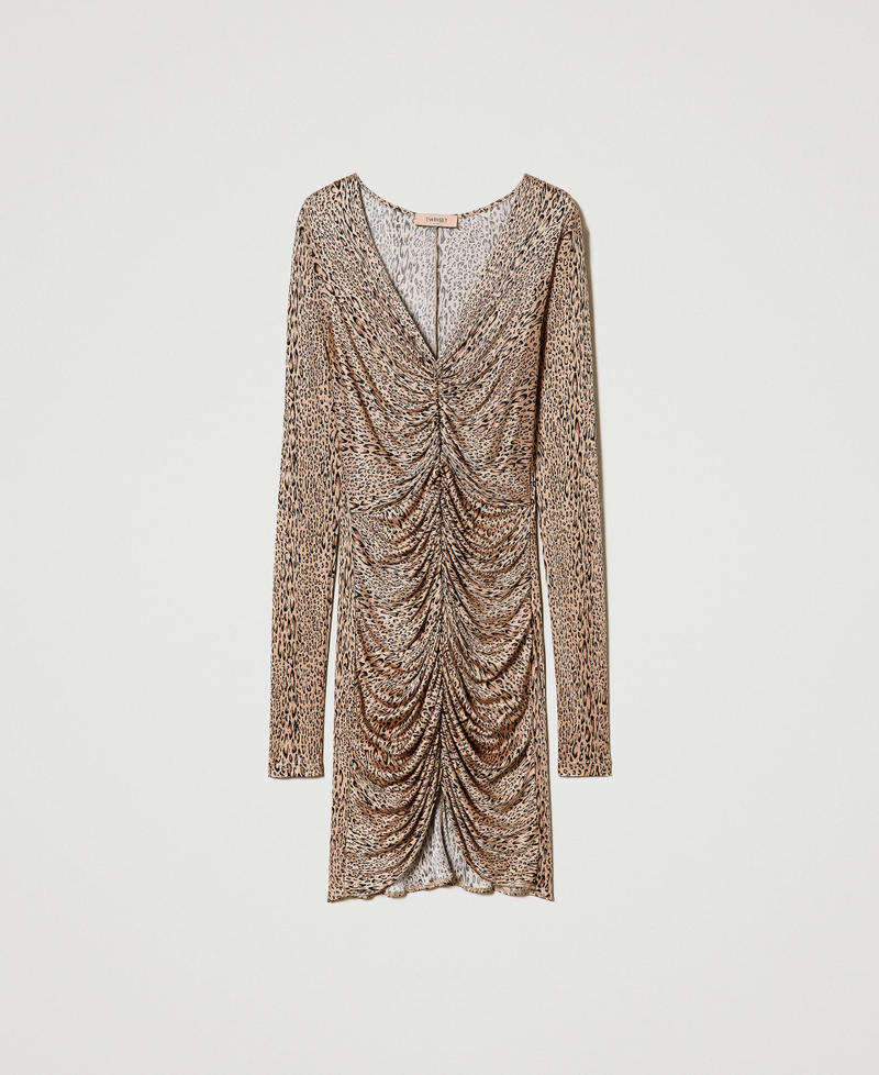 Robe courte avec imprimé animalier