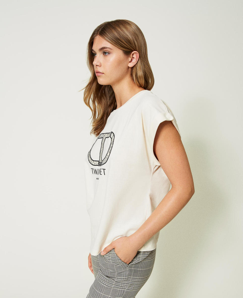 T-shirt with Oval T embroidery