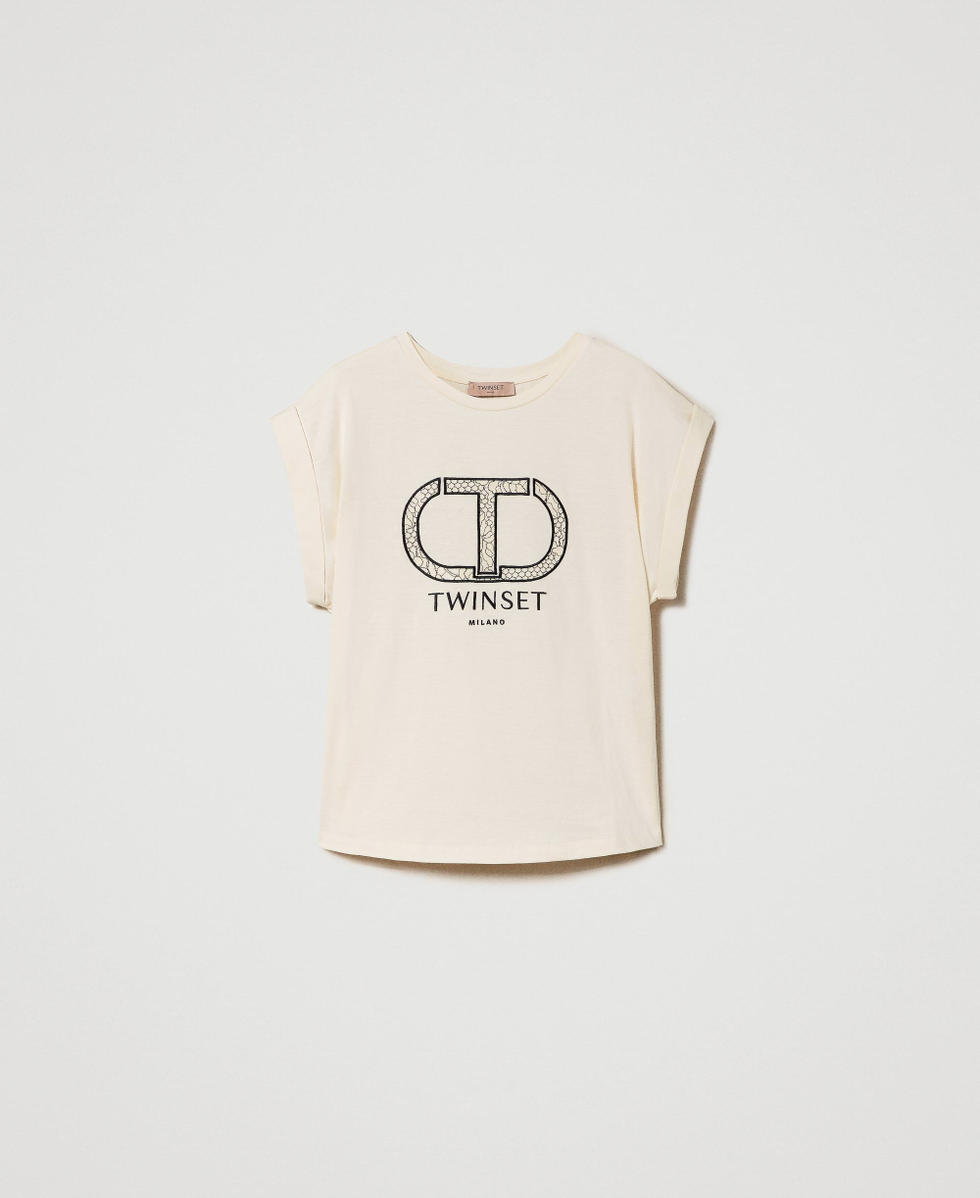 T-shirt with Oval T embroidery